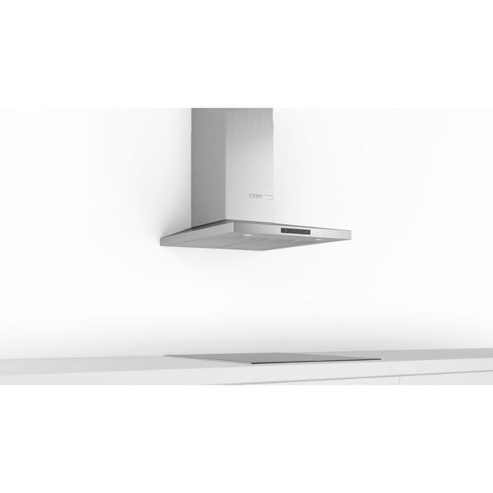 Bosch Series 4 DWQ66DM50B Slim Pyramid Chimney Hood - Brushed Steel - Unbeatable Bathrooms