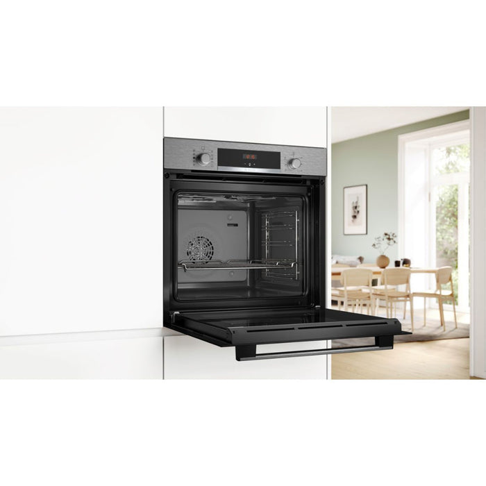 Bosch Series 4 HQA534BS3B Single Electric Oven w/Added Steam - Unbeatable Bathrooms