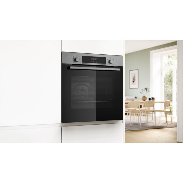 Bosch Series 4 HQA574BS3B Single Pyrolytic Oven w/Added Steam - Unbeatable Bathrooms