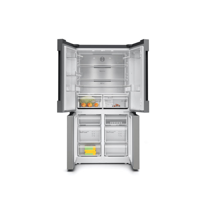Bosch Series 4 KFN96APEAG F/S NoFrost 4 Door Fridge Freezer - Metallic Silver - Unbeatable Bathrooms
