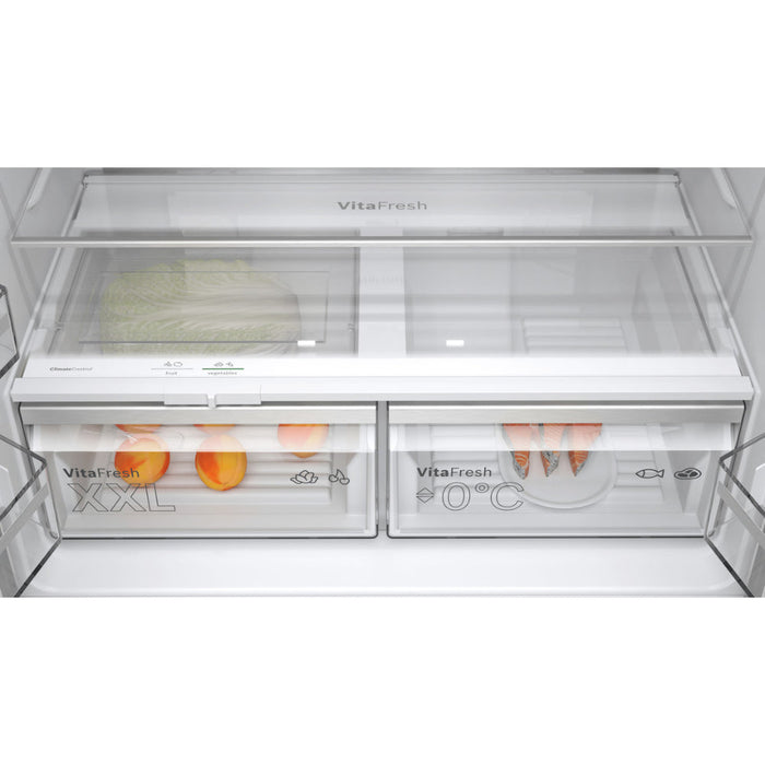 Bosch Series 4 KFN96APEAG F/S NoFrost 4 Door Fridge Freezer - Metallic Silver - Unbeatable Bathrooms