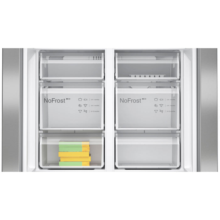 Bosch Series 4 KFN96APEAG F/S NoFrost 4 Door Fridge Freezer - Metallic Silver - Unbeatable Bathrooms