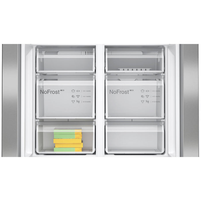 Bosch Series 4 KFN96VPEAG F/S NoFrost 4 Door Fridge Freezer - Metallic Silver - Unbeatable Bathrooms