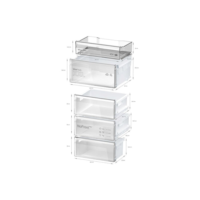 Bosch Series 4 KGN392LAFG F/S Total No Frost 60/40 Fridge Freezer - St/Steel - Unbeatable Bathrooms