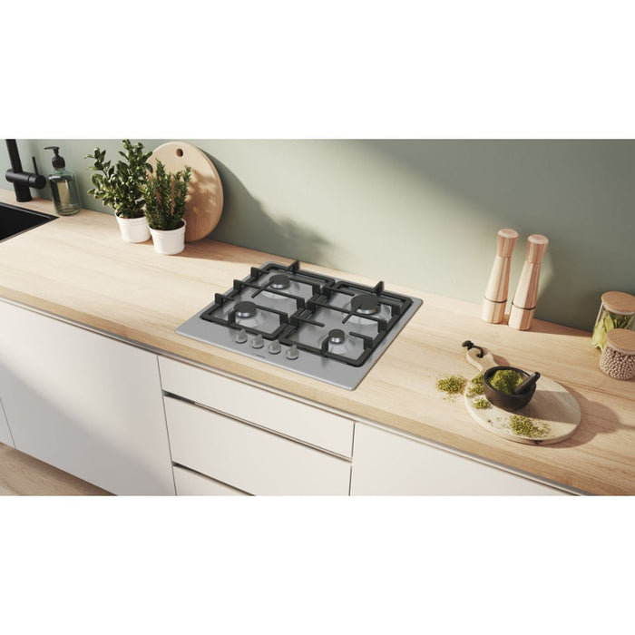 Bosch Series 4 PGP6B5K90 60cm Gas Hob - St/Steel - Unbeatable Bathrooms
