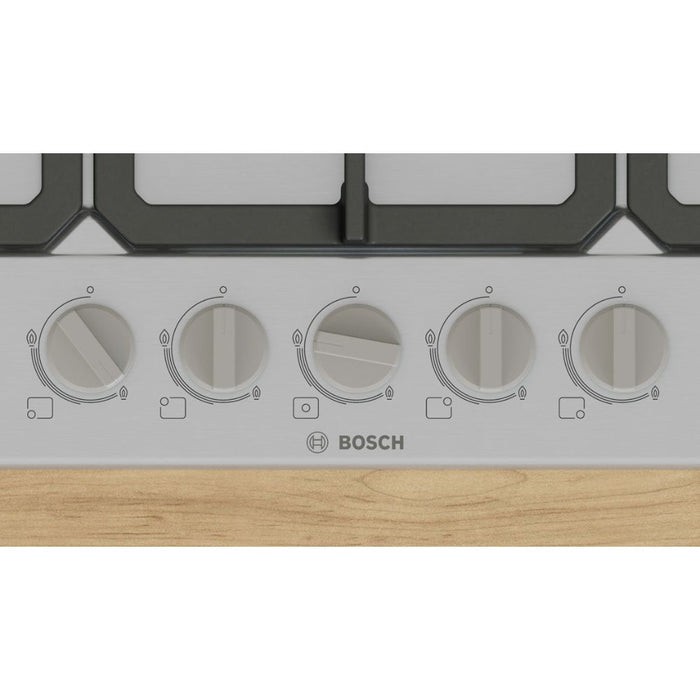 Bosch Series 4 PGQ7B5K90 75cm Gas Hob - St/Steel - Unbeatable Bathrooms
