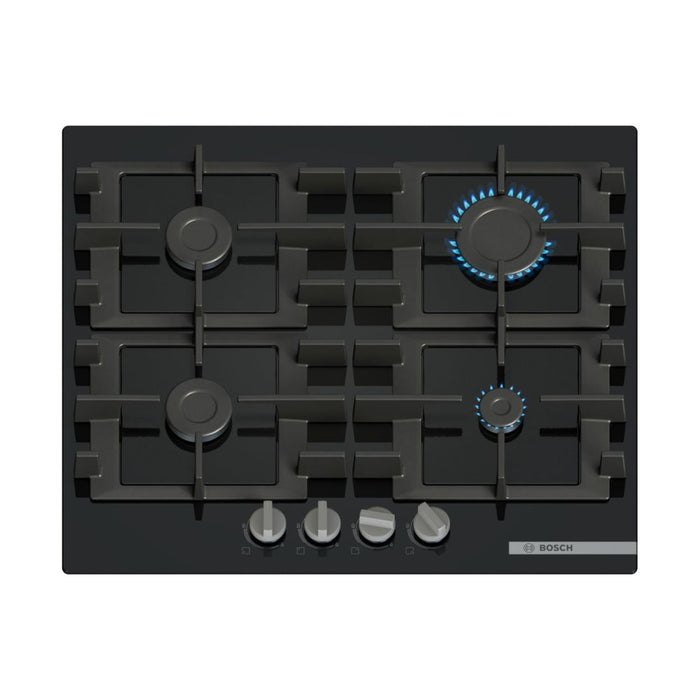 Bosch Series 4 PNP6B6K40 60cm Gas on Glass Hob - Black - Unbeatable Bathrooms