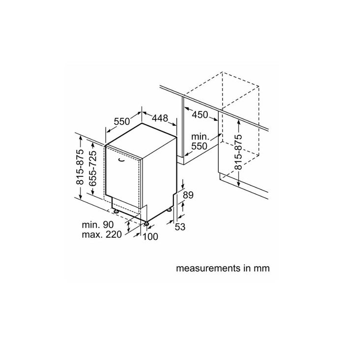 Bosch Series 4 SPV4EMX25G F/I 10 Place Slim Dishwasher - Unbeatable Bathrooms