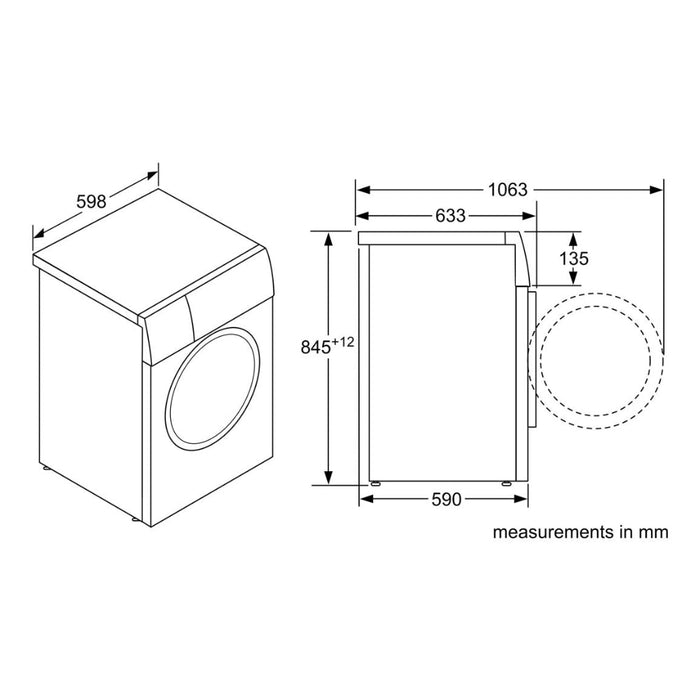 Bosch Series 4 WAN28258GB F/S 8kg 1400rpm Washing Machine - White - Unbeatable Bathrooms