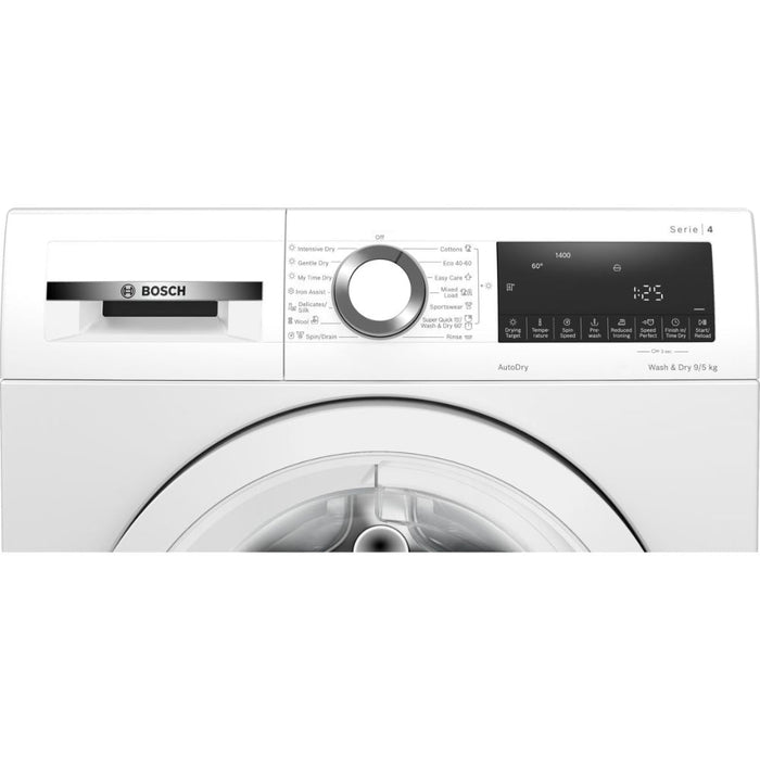 Bosch Series 4 WNA144V9GB F/S 9/5kg 1400rpm Washer Dryer - White - Unbeatable Bathrooms