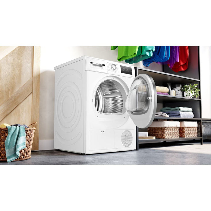 Bosch Series 4 WTH85223GB F/S 8kg Heat Pump Tumble Dryer - White - Unbeatable Bathrooms