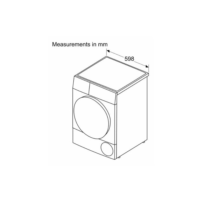 Bosch Series 4 WTH85223GB F/S 8kg Heat Pump Tumble Dryer - White - Unbeatable Bathrooms