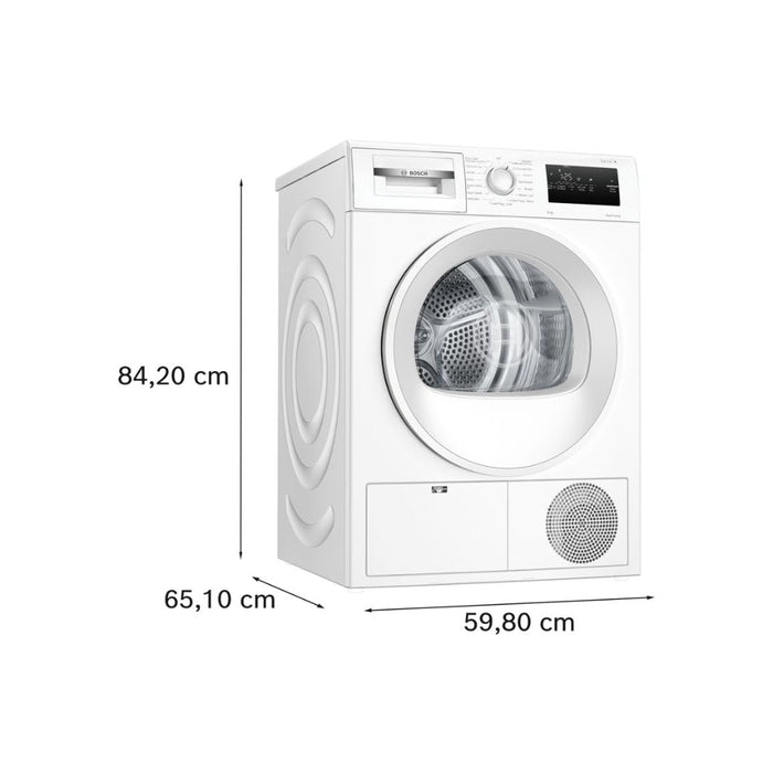 Bosch Series 4 WTH85225GB F/S 8kg Heat Pump Condenser Dryer - White - Unbeatable Bathrooms
