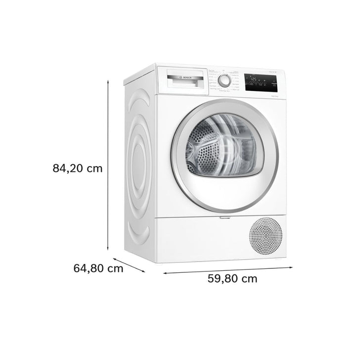 Bosch Series 4 WTH85226GB F/S 8kg Heat Pump Condenser Dryer - White - Unbeatable Bathrooms