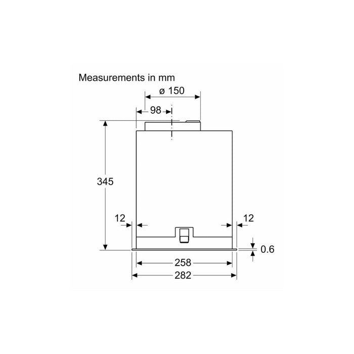 Bosch Series 6 DLN56AC60B Canopy Hood - Black - Unbeatable Bathrooms