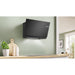 Bosch Series 6 DWK81AN60B 80cm Angled Chimney Hood - Black Glass - Unbeatable Bathrooms