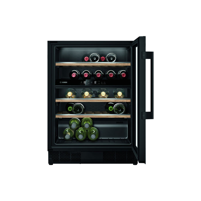 Bosch Series 6 KUW21AHG0G B/I Under Counter 60cm Wine Cooler - Black - Unbeatable Bathrooms