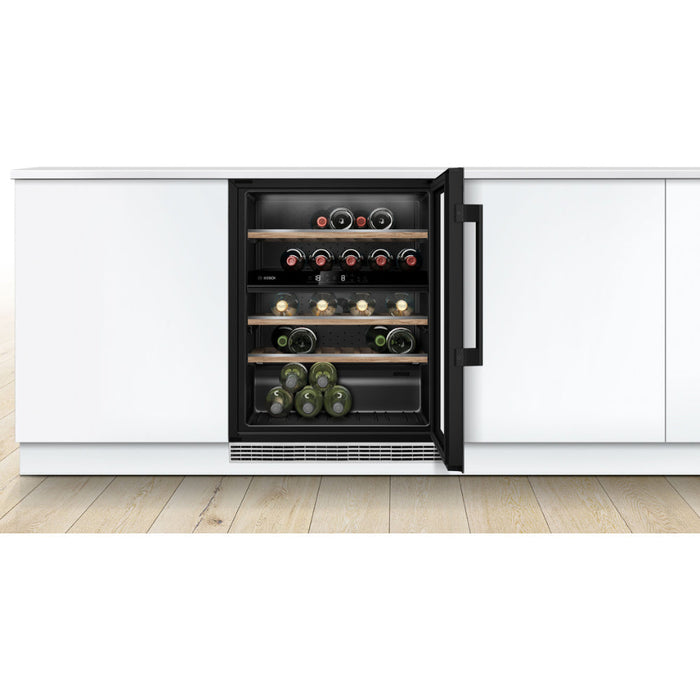 Bosch Series 6 KUW21AHG0G B/I Under Counter 60cm Wine Cooler - Black - Unbeatable Bathrooms