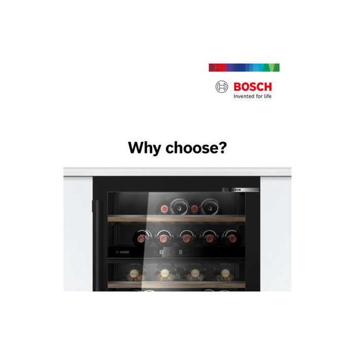 Bosch Series 6 KUW21AHG0G B/I Under Counter 60cm Wine Cooler - Black - Unbeatable Bathrooms