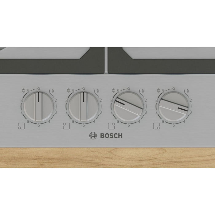 Bosch Series 6 PCP6A5I90 60cm Gas Hob - St/Steel - Unbeatable Bathrooms