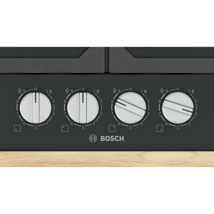 Bosch Series 6 PCP6A6I90 60cm Gas Hob - Black - Unbeatable Bathrooms