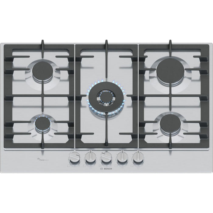 Bosch Series 6 PCQ7A5I90 75cm Gas Hob - St/Steel - Unbeatable Bathrooms