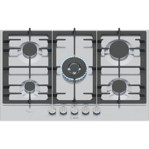 Bosch Series 6 PCQ7A5I90 75cm Gas Hob - St/Steel - Unbeatable Bathrooms