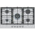Bosch Series 6 PCQ7A5I90 75cm Gas Hob - St/Steel - Unbeatable Bathrooms