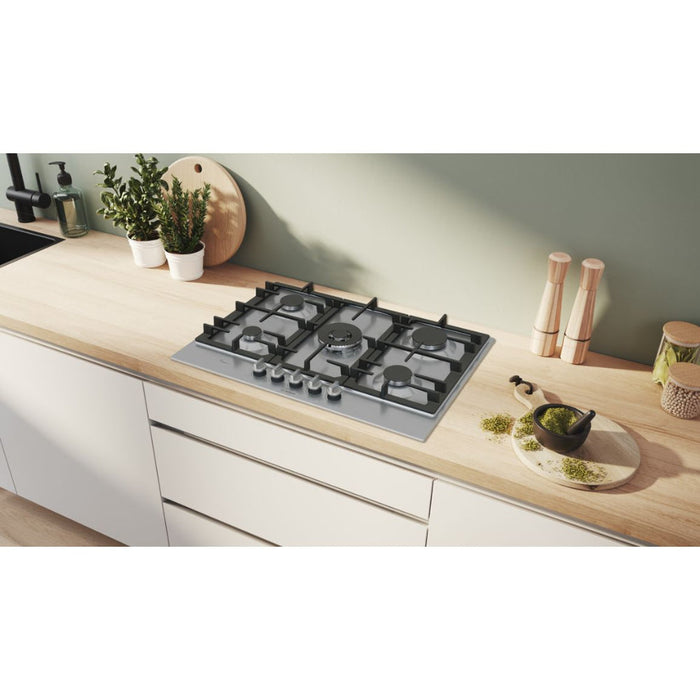 Bosch Series 6 PCQ7A5I90 75cm Gas Hob - St/Steel - Unbeatable Bathrooms