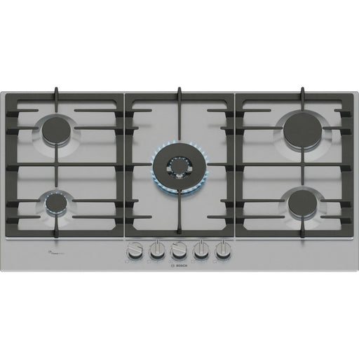 Bosch Series 6 PCR9A5B90 90cm Gas Hob - St/Steel - Unbeatable Bathrooms