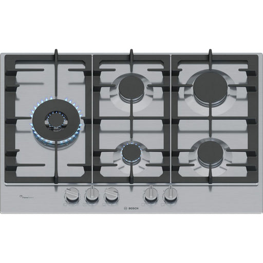 Bosch Series 6 PCS7A5I90 75cm Gas Hob - Brushed Steel - Unbeatable Bathrooms