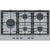 Bosch Series 6 PCS7A5I90 75cm Gas Hob - Brushed Steel - Unbeatable Bathrooms