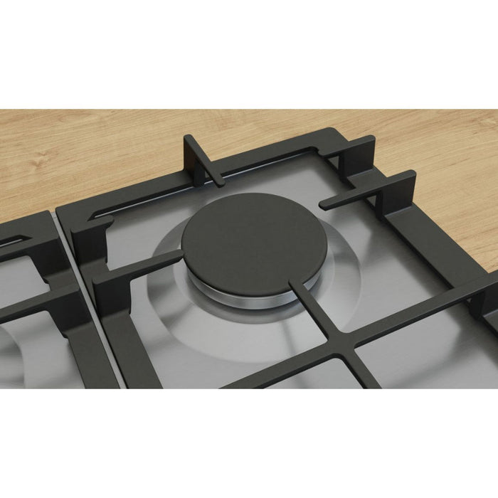 Bosch Series 6 PCS7A5I90 75cm Gas Hob - Brushed Steel - Unbeatable Bathrooms