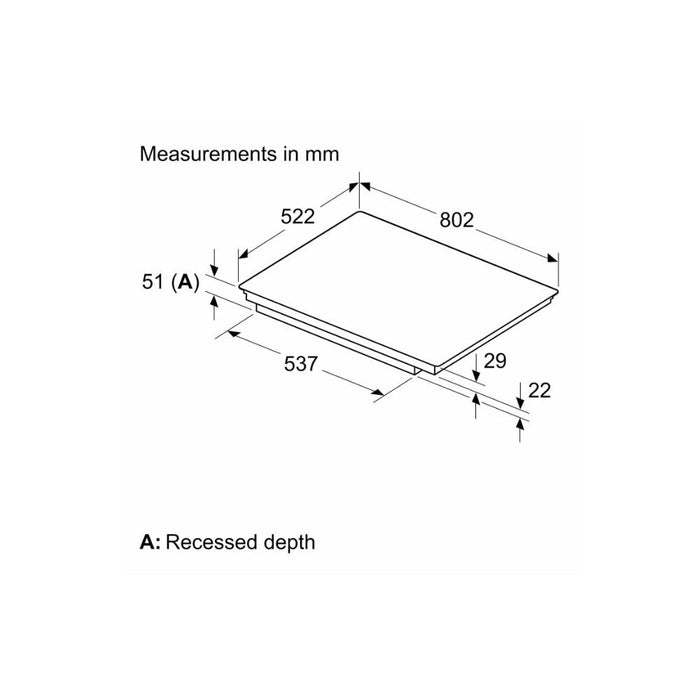 Bosch Series 6 PIV831HB1E 80cm Induction Hob - Black - Unbeatable Bathrooms