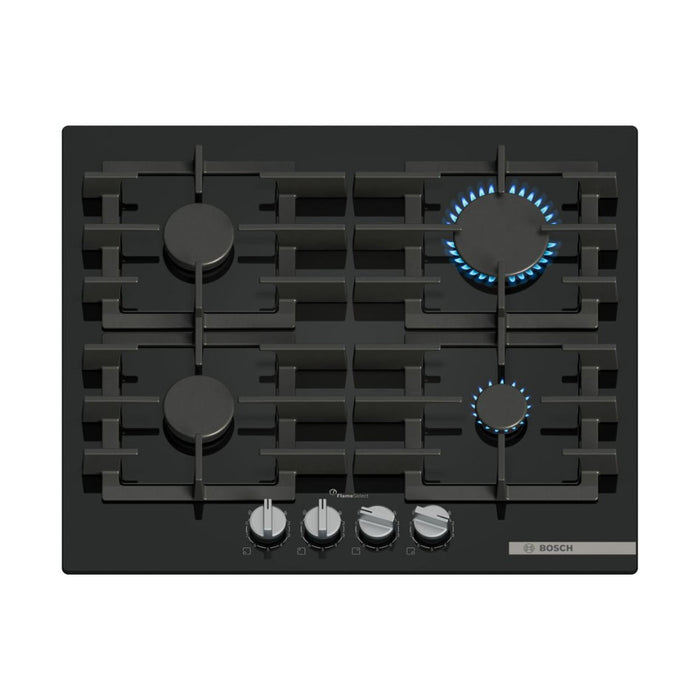 Bosch Series 6 PPP6A6I40 60cm Gas on Glass Hob - Black - Unbeatable Bathrooms