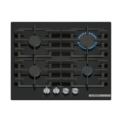 Bosch Series 6 PPP6A6I40 60cm Gas on Glass Hob - Black - Unbeatable Bathrooms