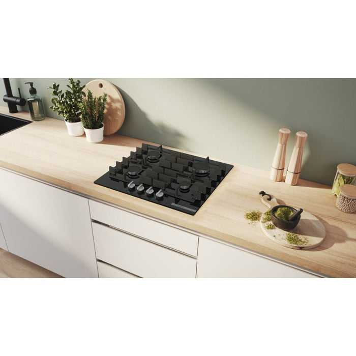 Bosch Series 6 PPP6A6I40 60cm Gas on Glass Hob - Black - Unbeatable Bathrooms
