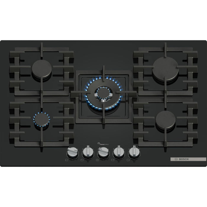 Bosch Series 6 PPQ7A6I40 75cm Gas Hob - Black - Unbeatable Bathrooms