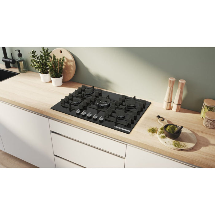 Bosch Series 6 PPQ7A6I40 75cm Gas Hob - Black - Unbeatable Bathrooms