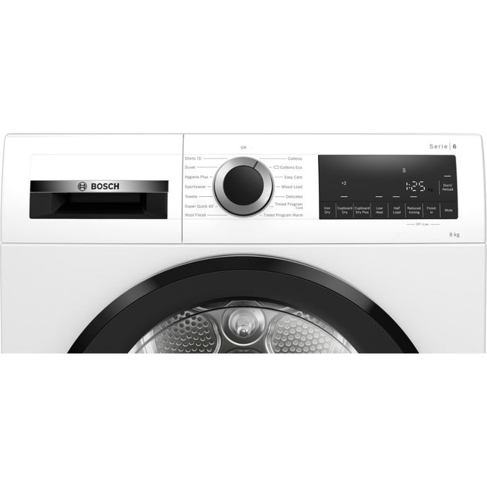 Bosch Series 6 WPG23108GB F/S 8kg Condenser Dryer - White - Unbeatable Bathrooms