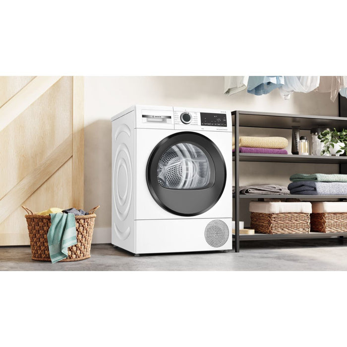 Bosch Series 6 WQG24502GB F/S 9kg Heat Pump Condenser Dryer - White - Unbeatable Bathrooms