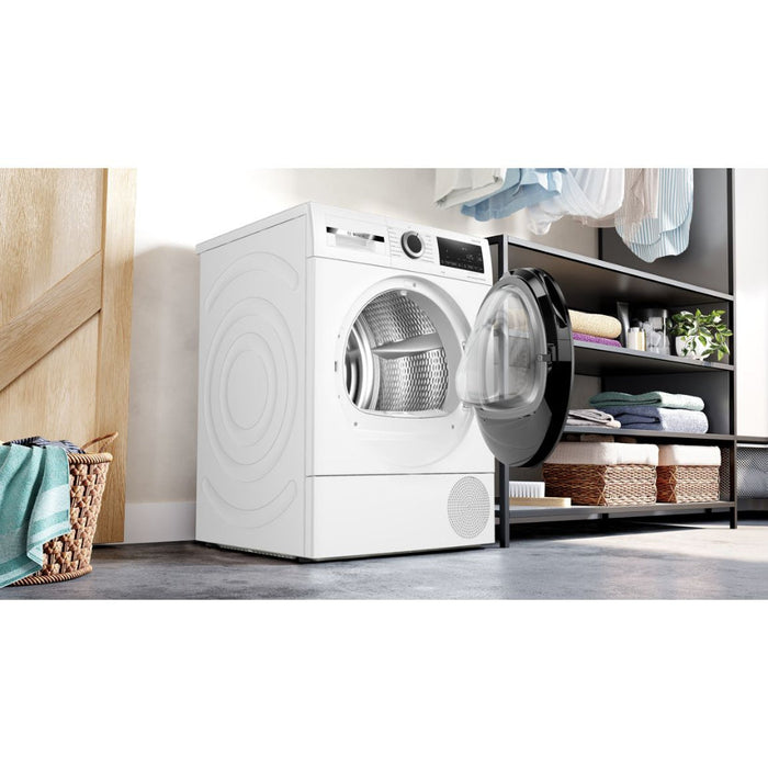 Bosch Series 6 WQG24502GB F/S 9kg Heat Pump Condenser Dryer - White - Unbeatable Bathrooms