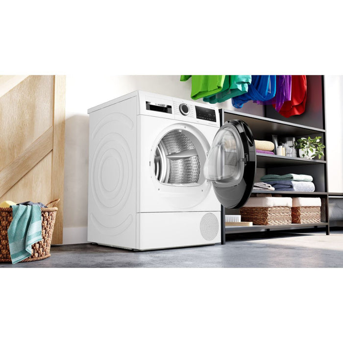 Bosch Series 6 WQG245A0GB F/S 9kg Heat Pump Condenser Dryer - White - Unbeatable Bathrooms