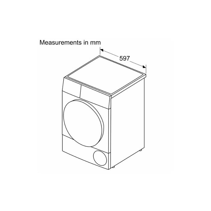 Bosch Series 6 WQG245S9GB F/S 9kg Heat Pump Condenser Dryer - Silver - Unbeatable Bathrooms