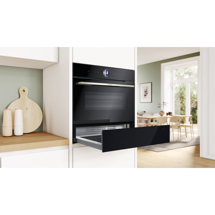 Bosch Series 8 BIC7101B1B 14cm Warming Drawer - Black - Unbeatable Bathrooms