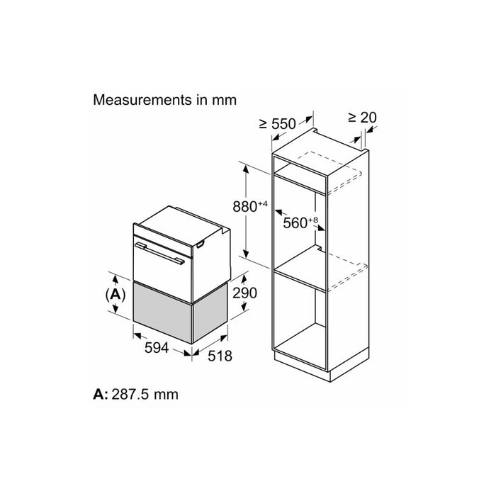 Bosch Series 8 BID7101B1B 29cm Warming Drawer - Black - Unbeatable Bathrooms
