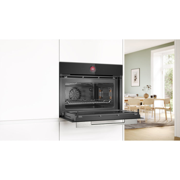 Bosch Series 8 CMG7241B1B Compact Electric Oven & Microwave - Black - Unbeatable Bathrooms
