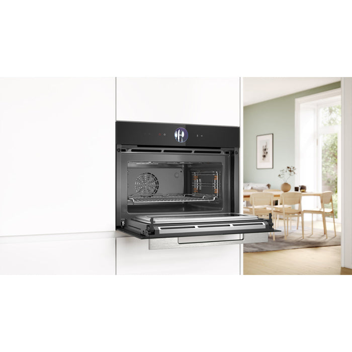 Bosch Series 8 CMG7361B1B Compact Electric Oven & Microwave - Black - Unbeatable Bathrooms