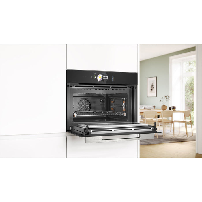 Bosch Series 8 CMG778NB1 Compact Pyrolytic Oven & Microwave - Black - Unbeatable Bathrooms