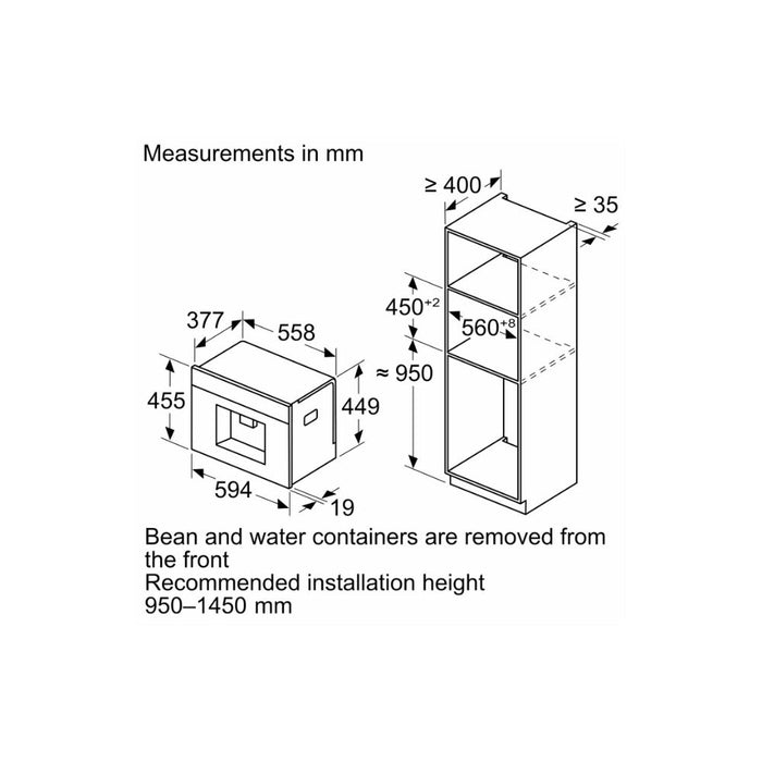 Bosch Series 8 CTL7181B0 2.4L Coffee Machine - Black - Unbeatable Bathrooms